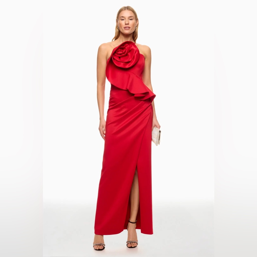 Black Halo Red Maxi Dress